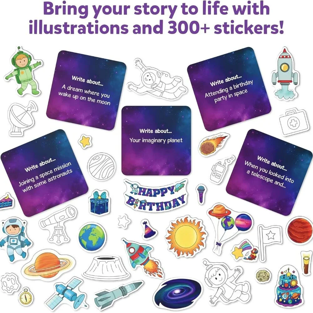 New Skillmatics My Storybook Art Kit Space Story Writing Stickers Creative Writi